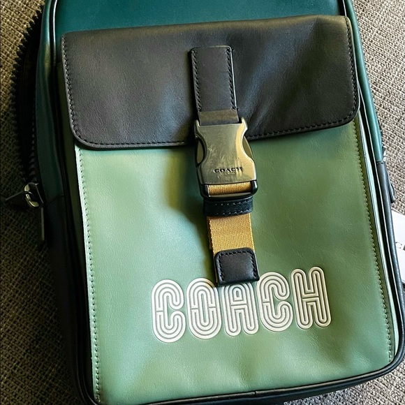 Men’s Track Pack in Colorblock w/Coach Patch Calf Leather - Picture 2 of 12